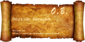 Osztián Benedek névjegykártya